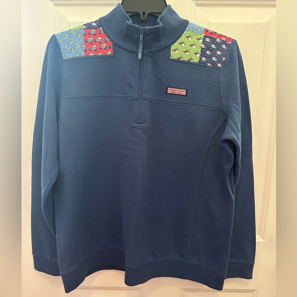 Vineyard Vines Christmas whale shep shirt